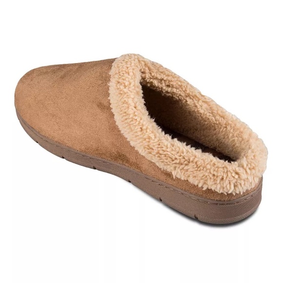 WEMBLEY Men's Tan Sherpa Lined Clog Slippers Memory Foam Indoor/Outdoor M 8-9 - Picture 4 of 5